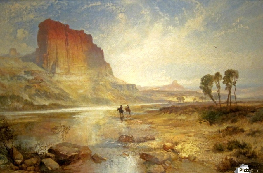 The Cliffs of Green River, Wyoming Territory by Thomas Moran Wall Art